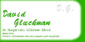 david gluckman business card